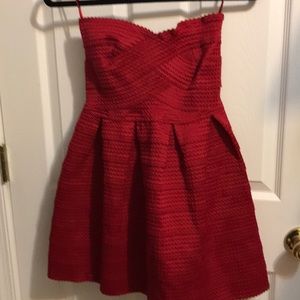 Strapless shirt dress